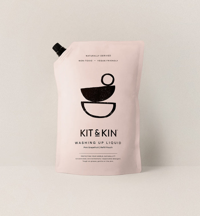 Kit & Kin non-toxic washing up liquid cleaning refill bundle, plant-based