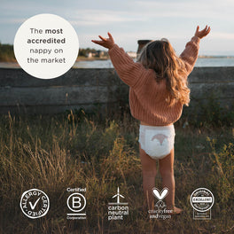 Kit & Kin nappy pants are B Corp Certified, carbon neutral and allergy certified