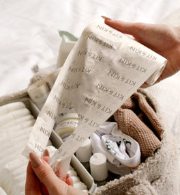 A roll of Kit & Kin nappy bags, baby changing essential for your nappy caddy