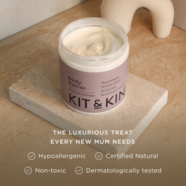 Kit & Kin body butter for new mums and pregnant women with hypoallergenic, certified natural and non-toxic skincare for sensitive skin