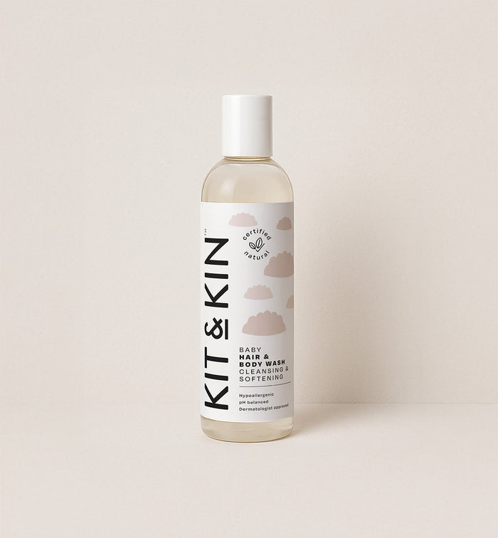 Kit & Kin natural shampoo and body wash for babies, gentle, non-toxic and hypoallergenic formula for sensitive skin
