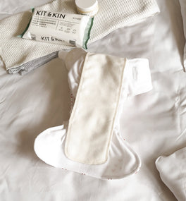 Reusable nappy insert by Kit & Kin, giving your cloth nappies extra absorbency for heavy wetters or overnight.